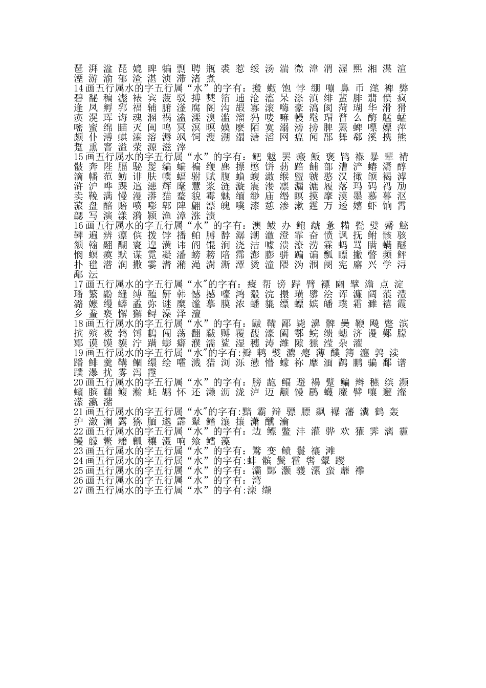 汉字五行属性查询表_第3页