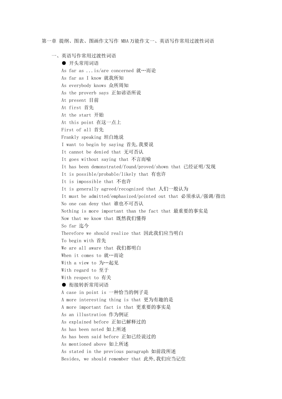 2025年工商管理硕士入学考试 MBA万能作文英语_第1页
