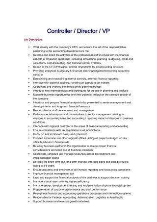 2025年咨询全套职位描述