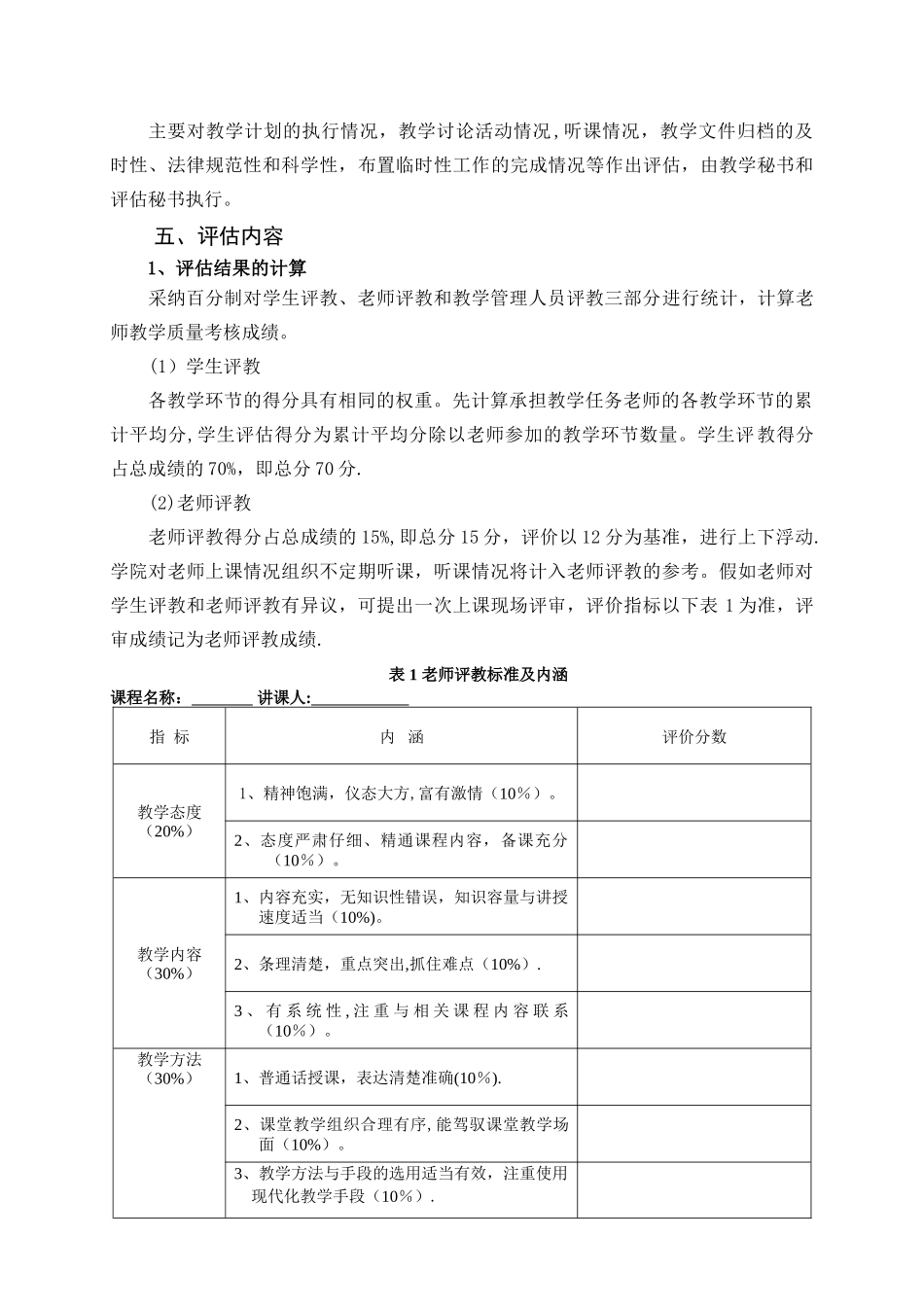 江南大学生物工程学院教师教学质量考核与评价办法_第2页
