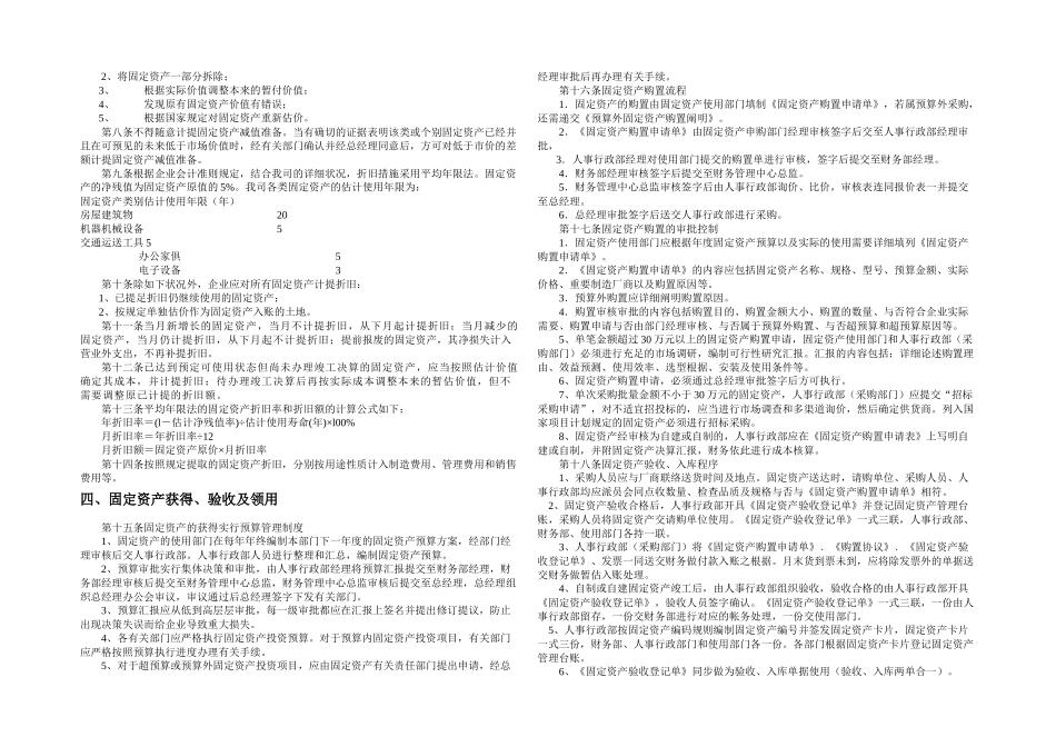 2025年公司固定资产管理制附全套流程图及表格_第2页