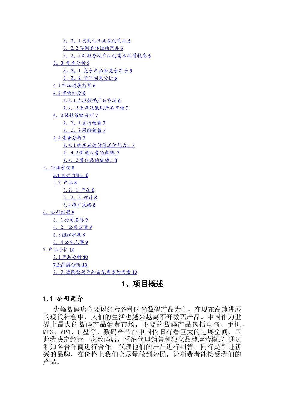 江苏省尖峰数码有限责任公司计划书_第2页