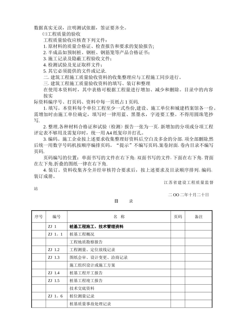 江苏省建筑工程施工质量验收资料(ZJ：桩基部分)_第3页