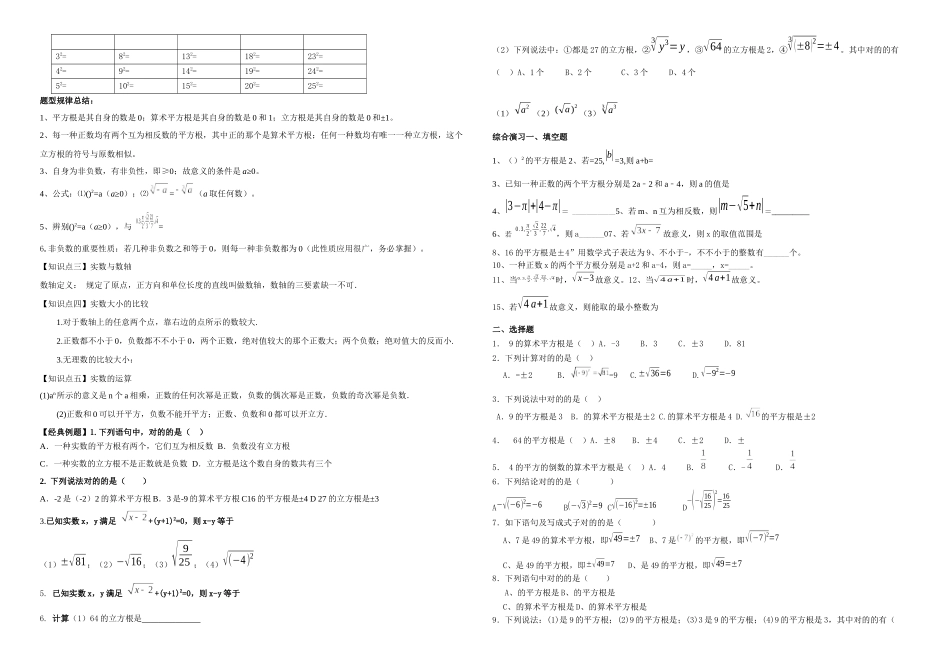 2025年人教七年级数学下册知识点及各章节典型试题_第3页