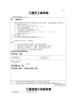 江苏省施工表格全套
