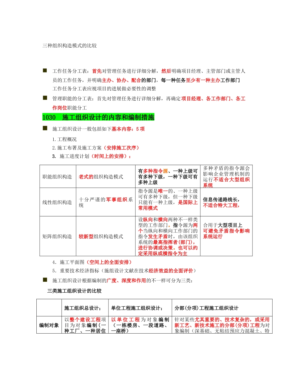 2025年二级建造师《施工管理》复习提纲打印版_第2页
