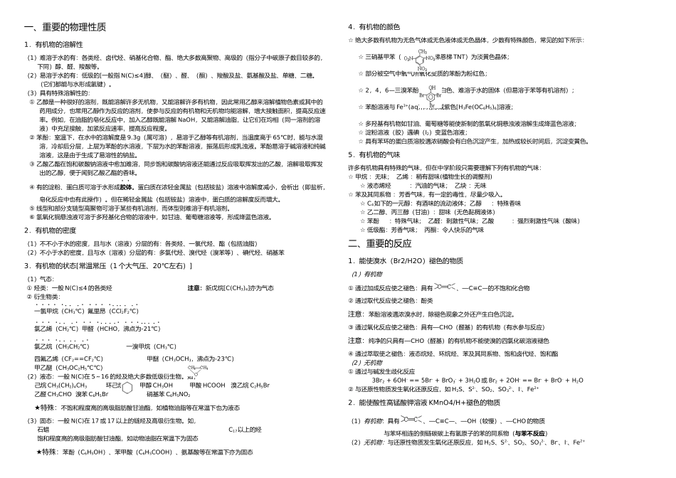 2025年有机化学基础知识点整理_第1页