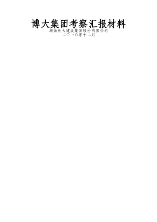 江西博大集团汇报材料