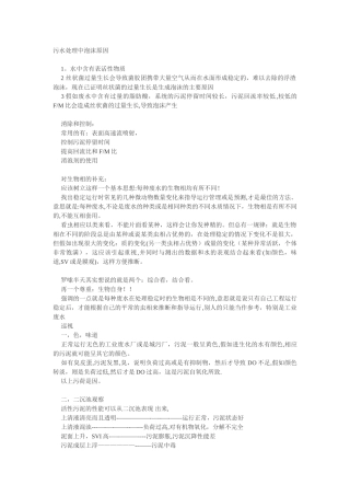污水处理中泡沫原因