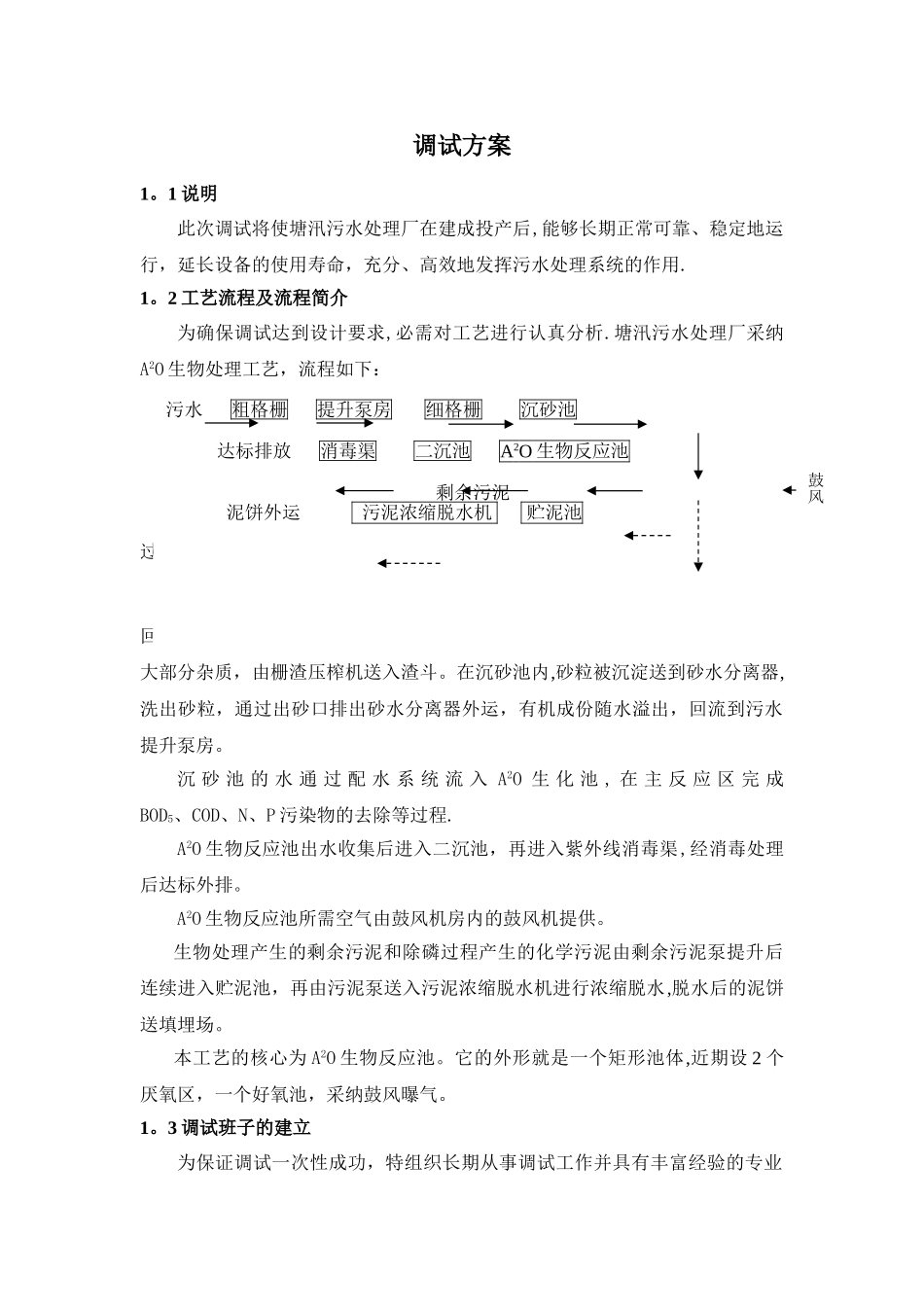 污水处理厂总调试方案_第1页