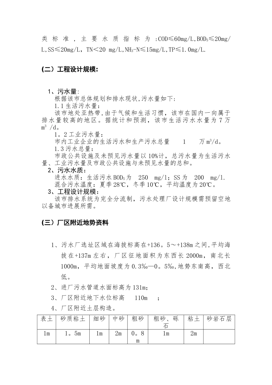 污水处理厂课程设计书_第3页