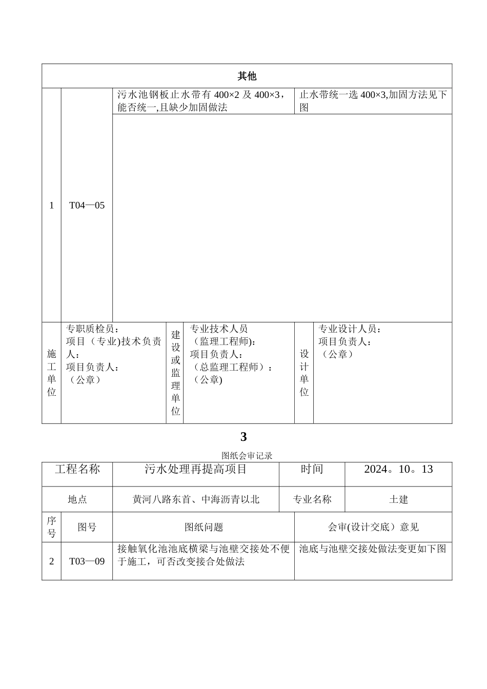 污水处理图纸会审记录_第3页