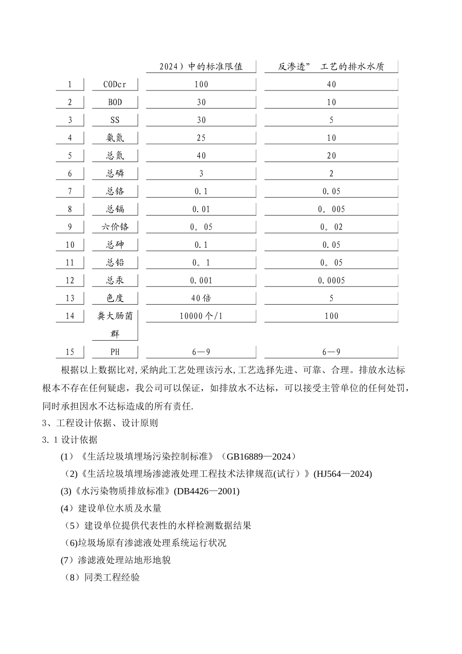 污水处理方案-----垃圾渗滤液处理方案_第3页