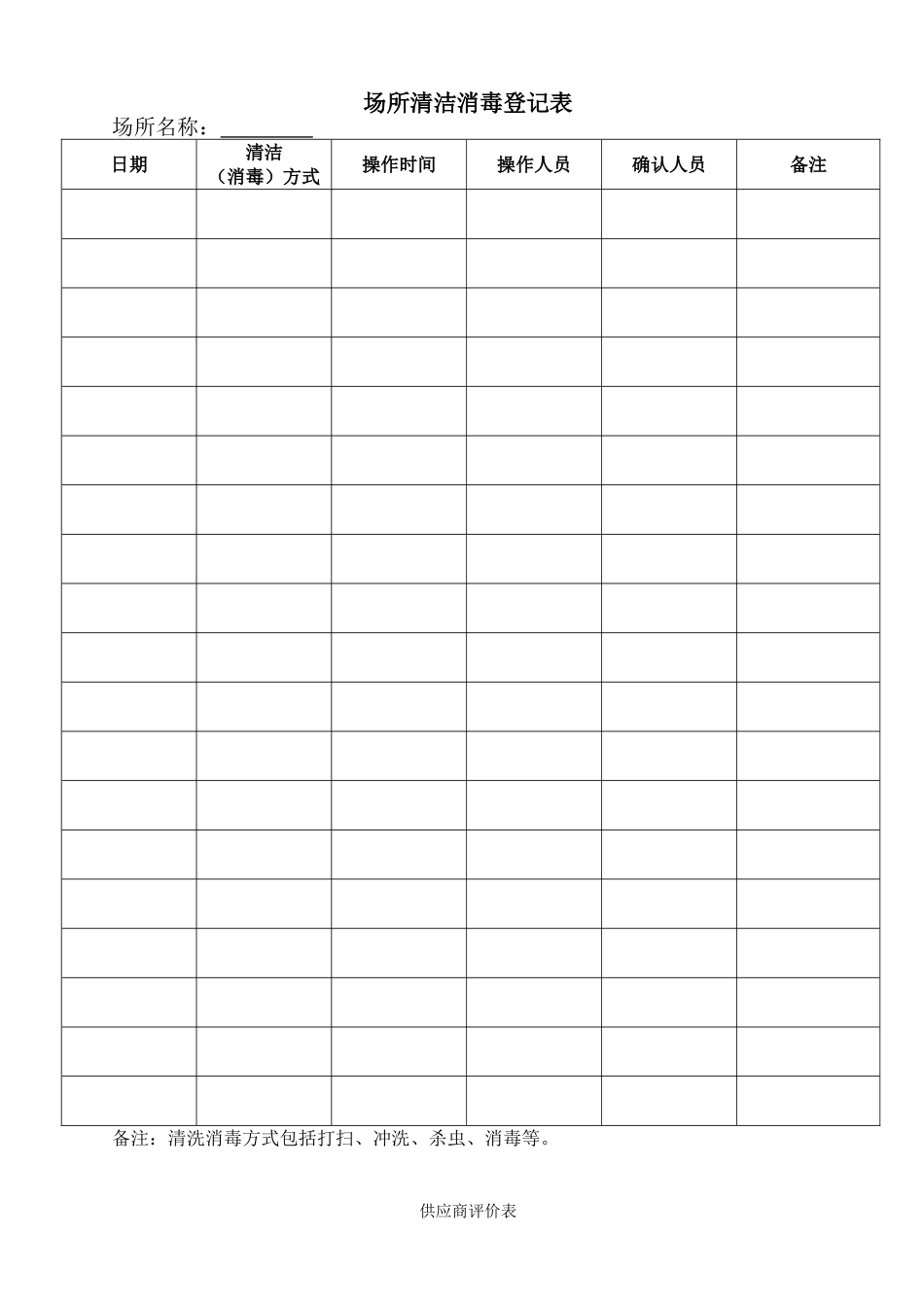 2025年公司QS认证用全套记录表格_第1页