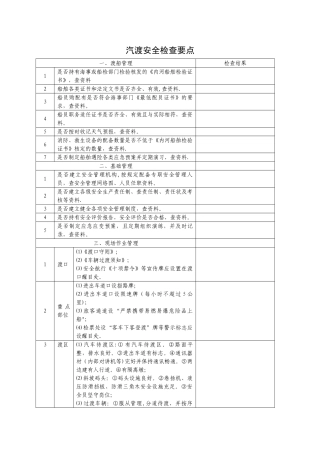 汽渡安全检查要点