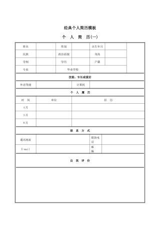 2025年就业个人简历范文大量的个人求职信个人简历