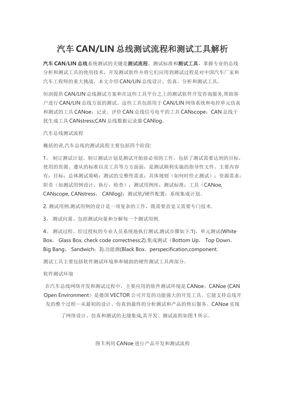 汽车CAN-LIN总线测试流程和测试工具解析_第1页