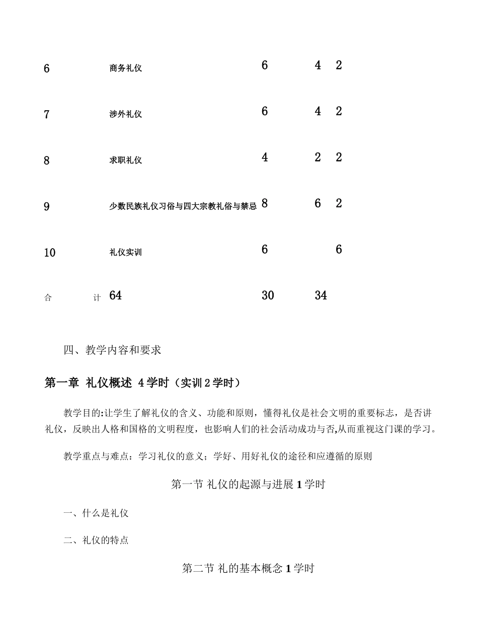 汽车专业《社交礼仪》大纲._第2页