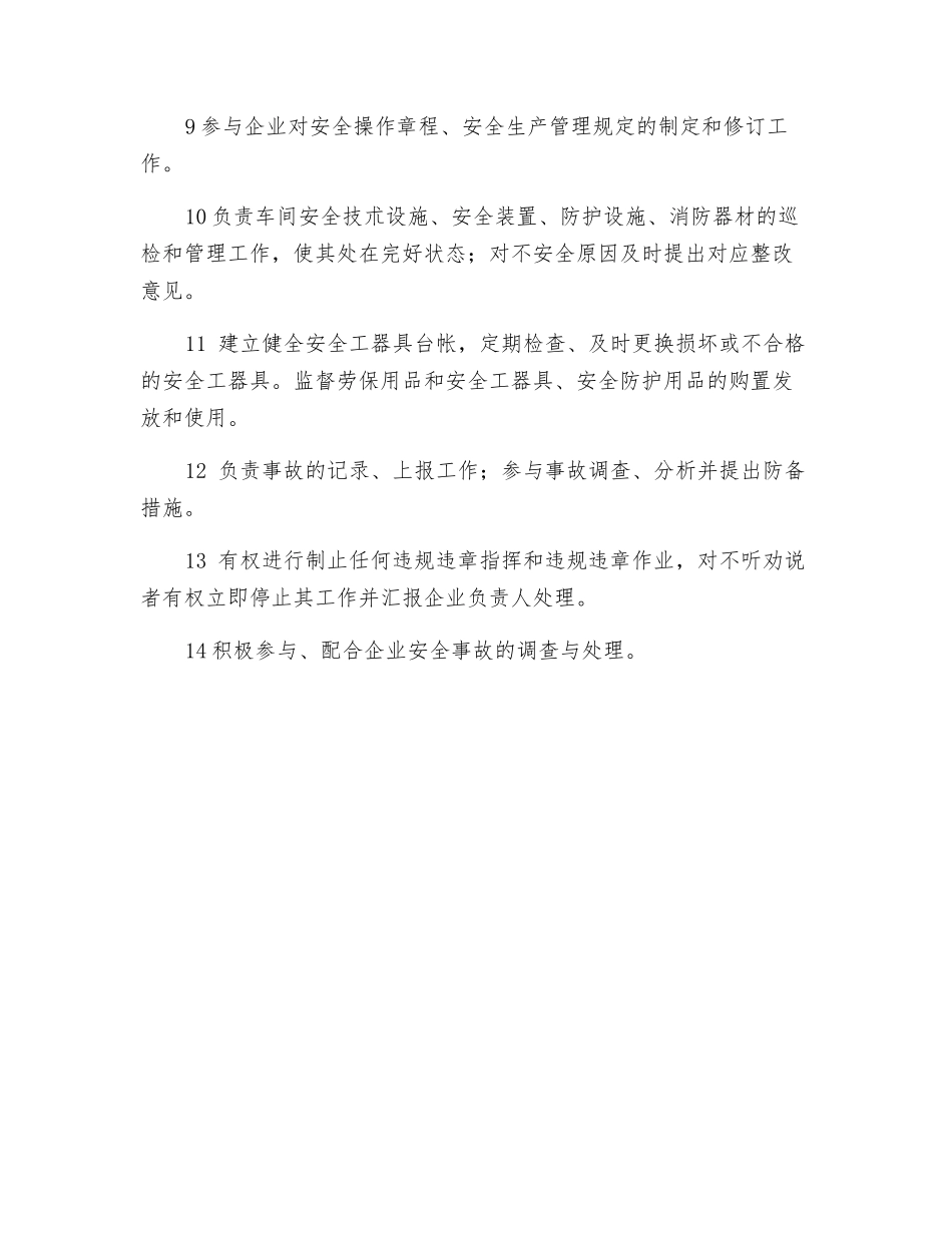 2025年镀锌公司安全员安全职责_第2页