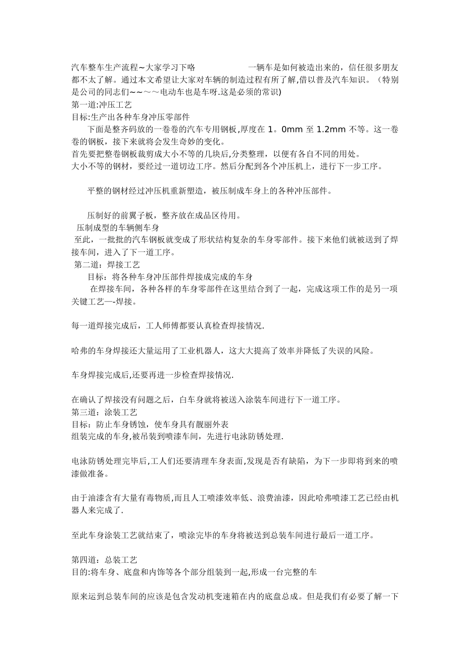 汽车生产流程_第1页