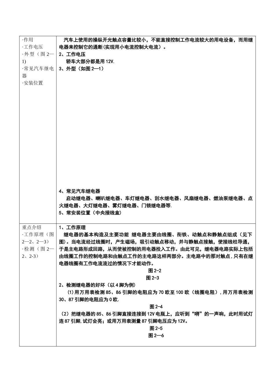 汽车电路教案_第2页