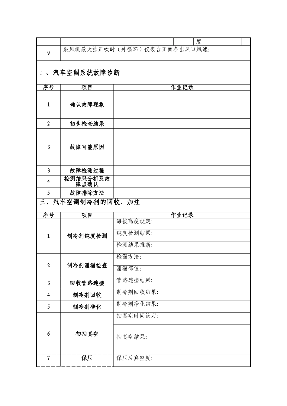 汽车空调实训作业方案_第3页