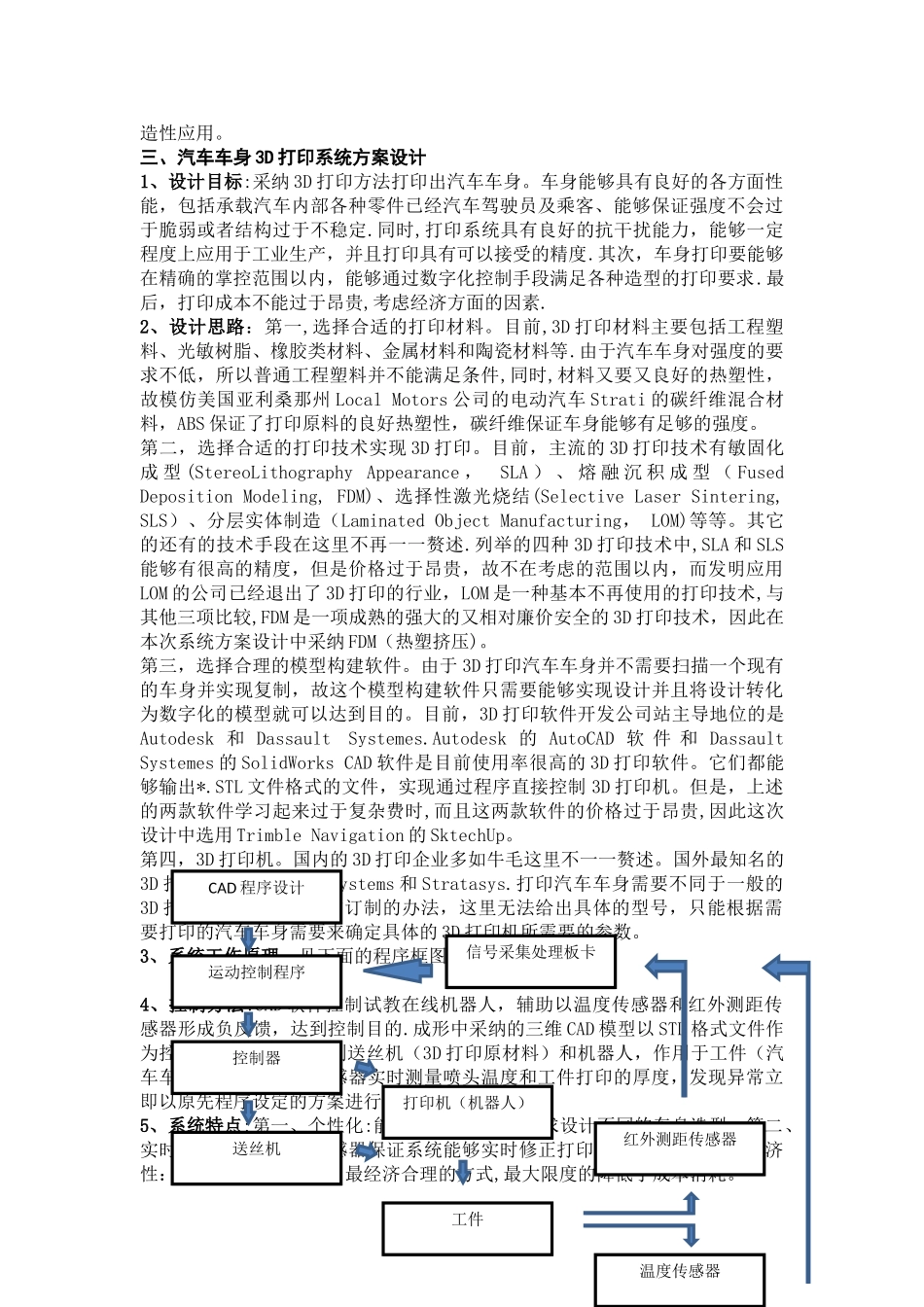 汽车车身3D打印系统方案设计_第3页