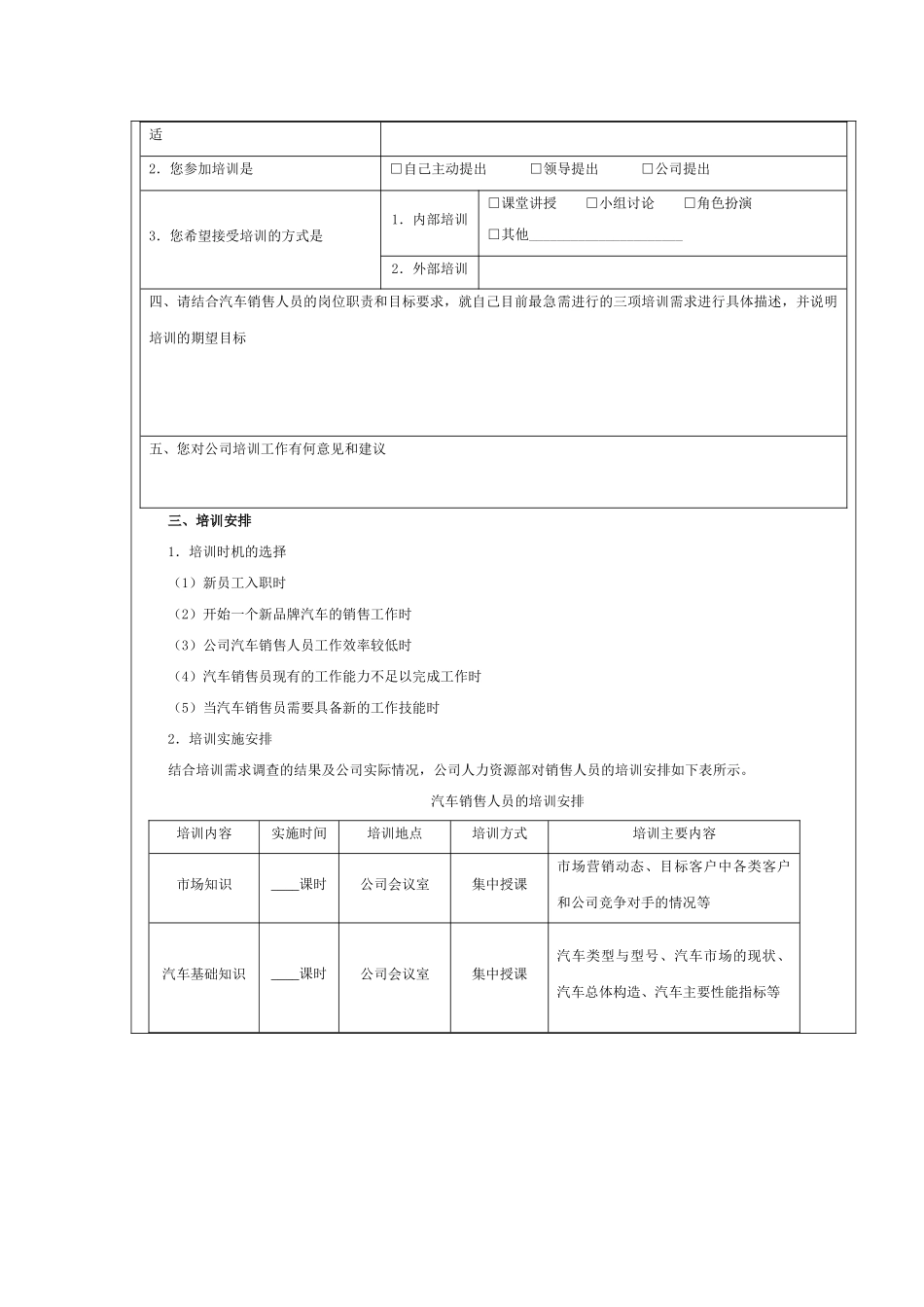 汽车销售人员培训方案_第2页