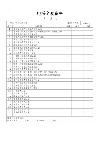 2025年电梯报验全套