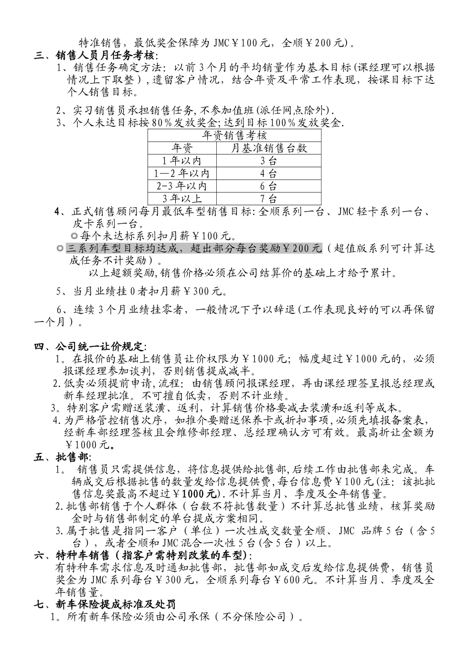 汽车销售顾问工资、奖金方案_第2页