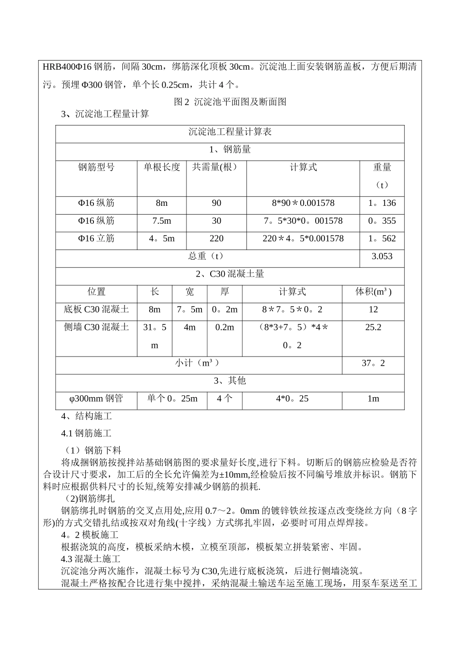 沉淀池施工技术交底_第2页