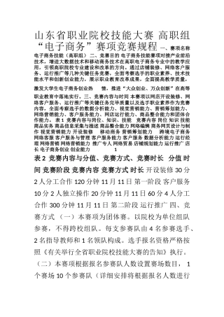 2025年山东省职业院校技能大赛高职组电子商务赛项竞赛规程