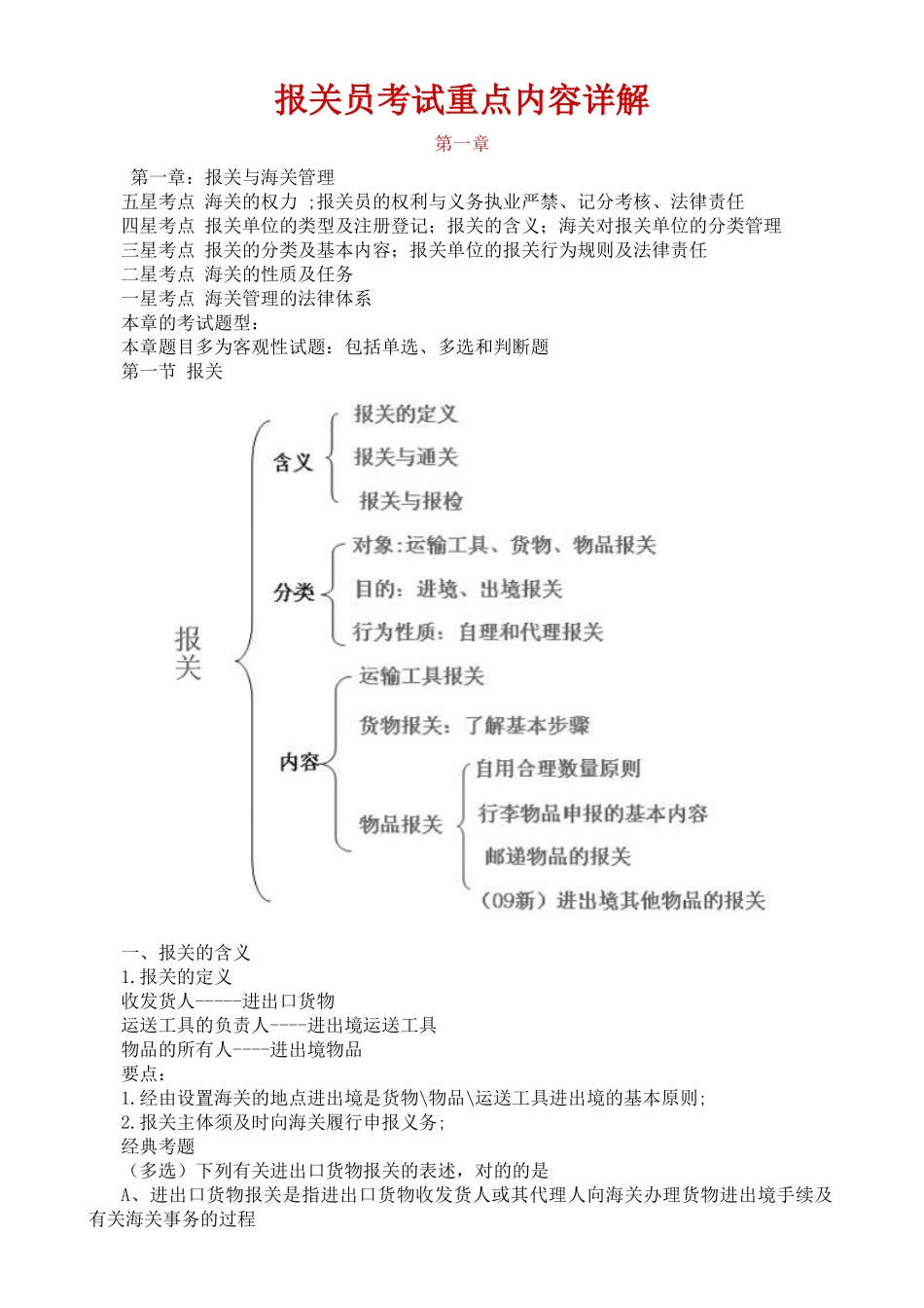 2025年报关员考试重点内容详解_第1页
