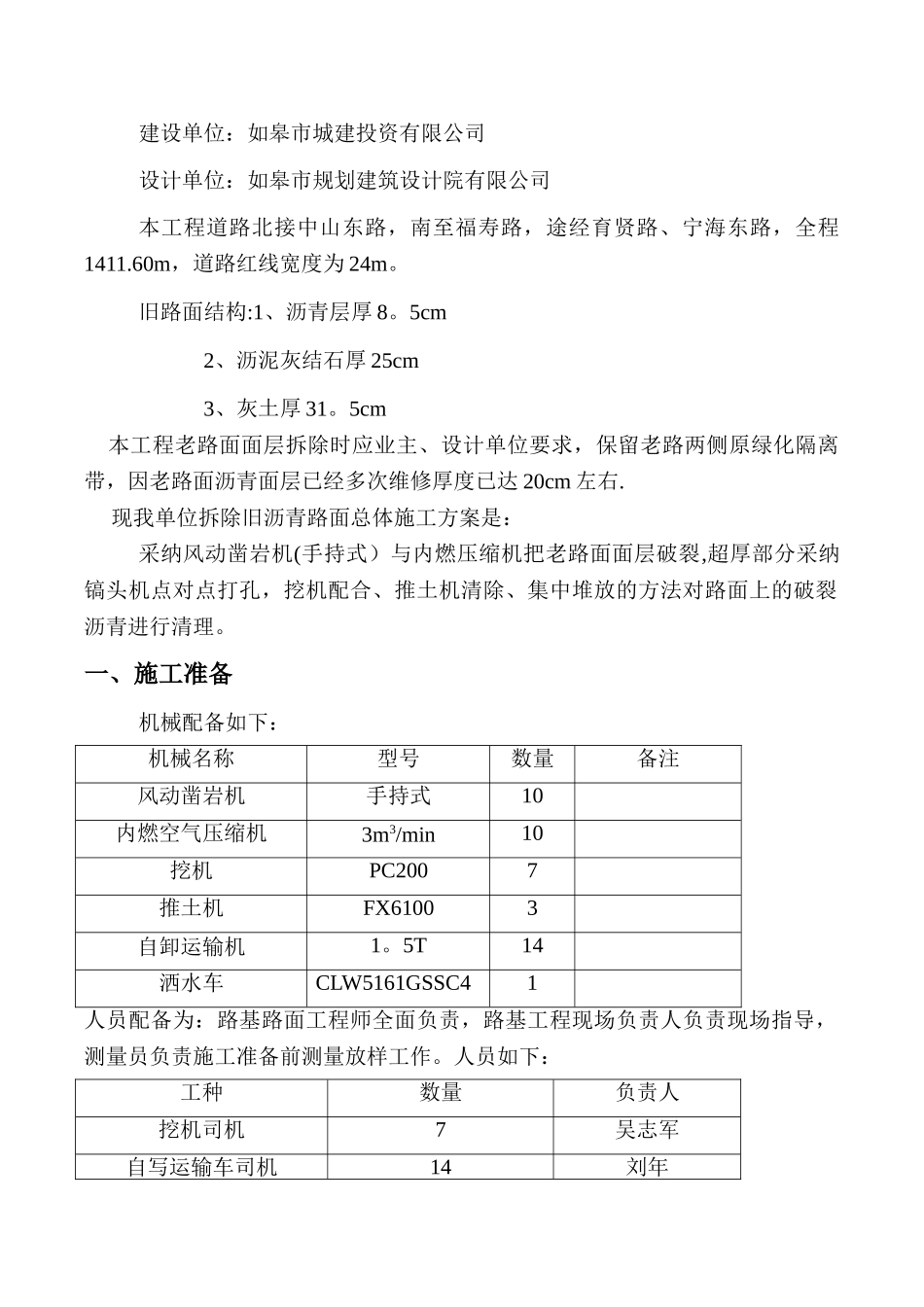 沥青旧路面拆除施工方案_第2页