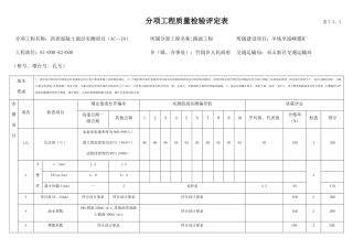 沥青面层评定表