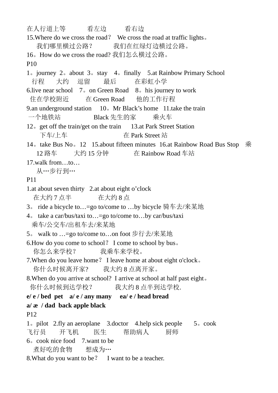 沪教版牛津英语五年级上册5A-词汇表_第3页