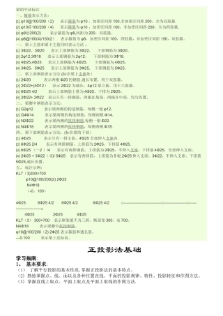 河北建筑工程制图考试重点