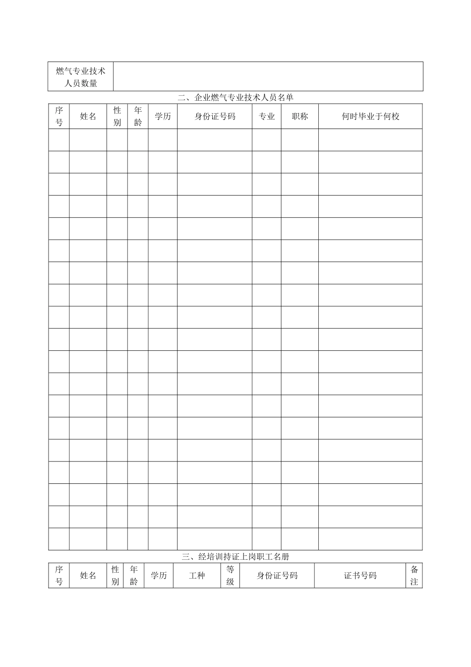 河南省燃气企业经营许可证表格_第3页