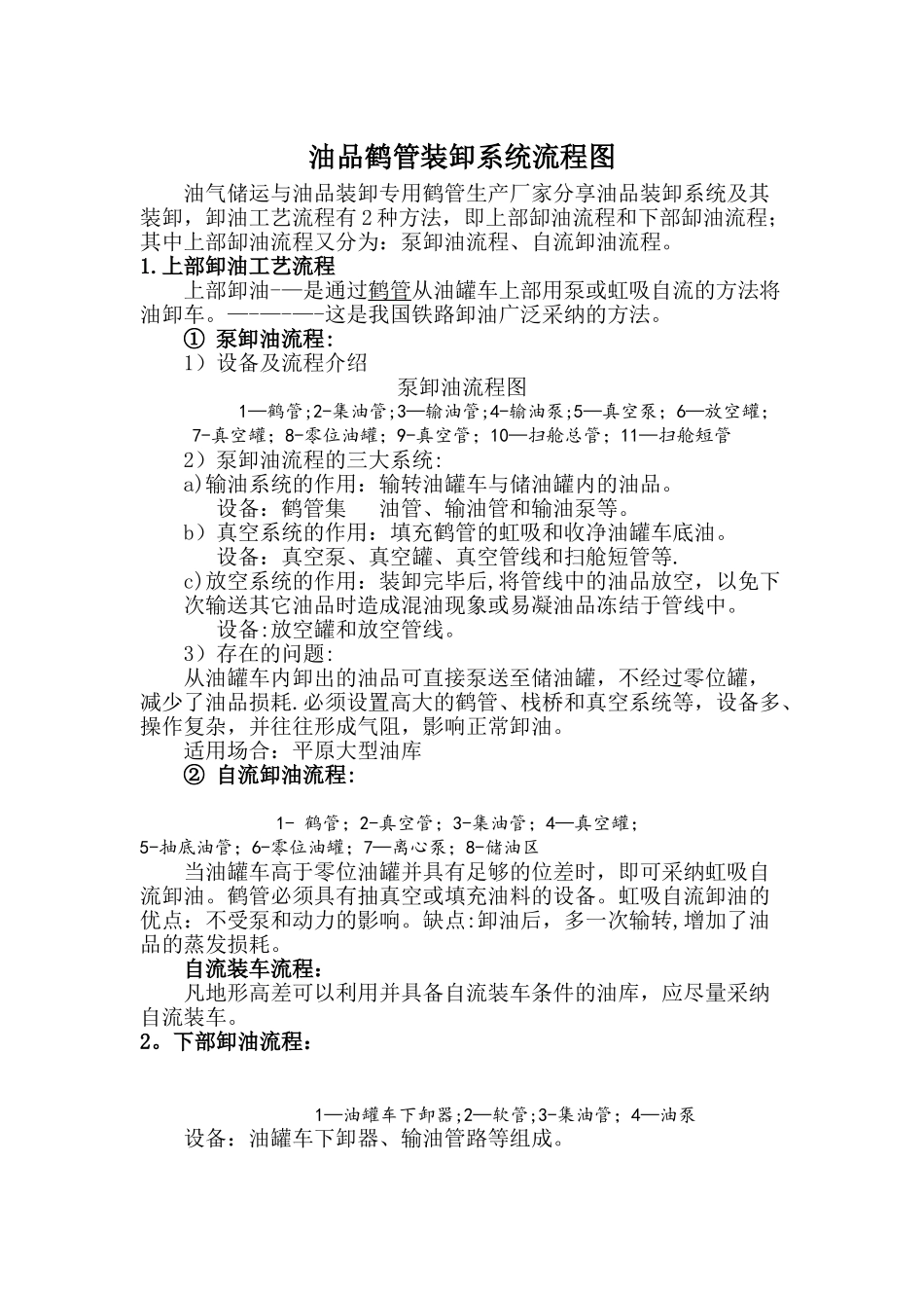 油品鹤管装卸系统流程图_第1页