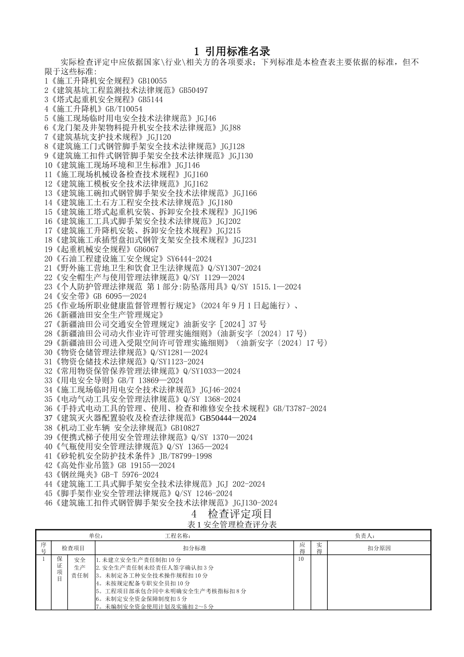油田施工安全检查表_第3页