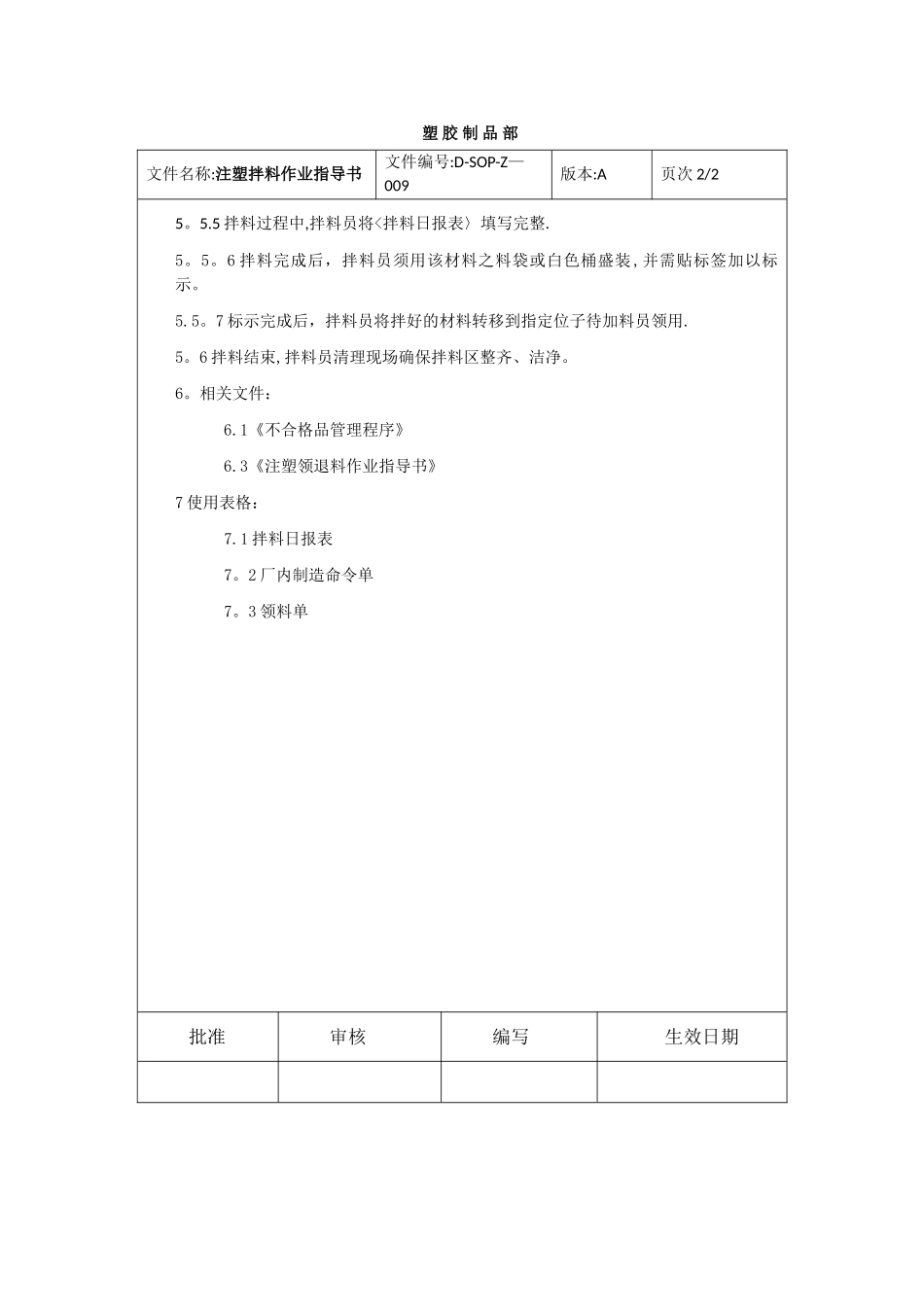 注塑拌料作业指导书_第2页