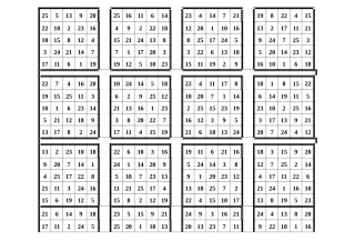 注意力训练舒尔特量表