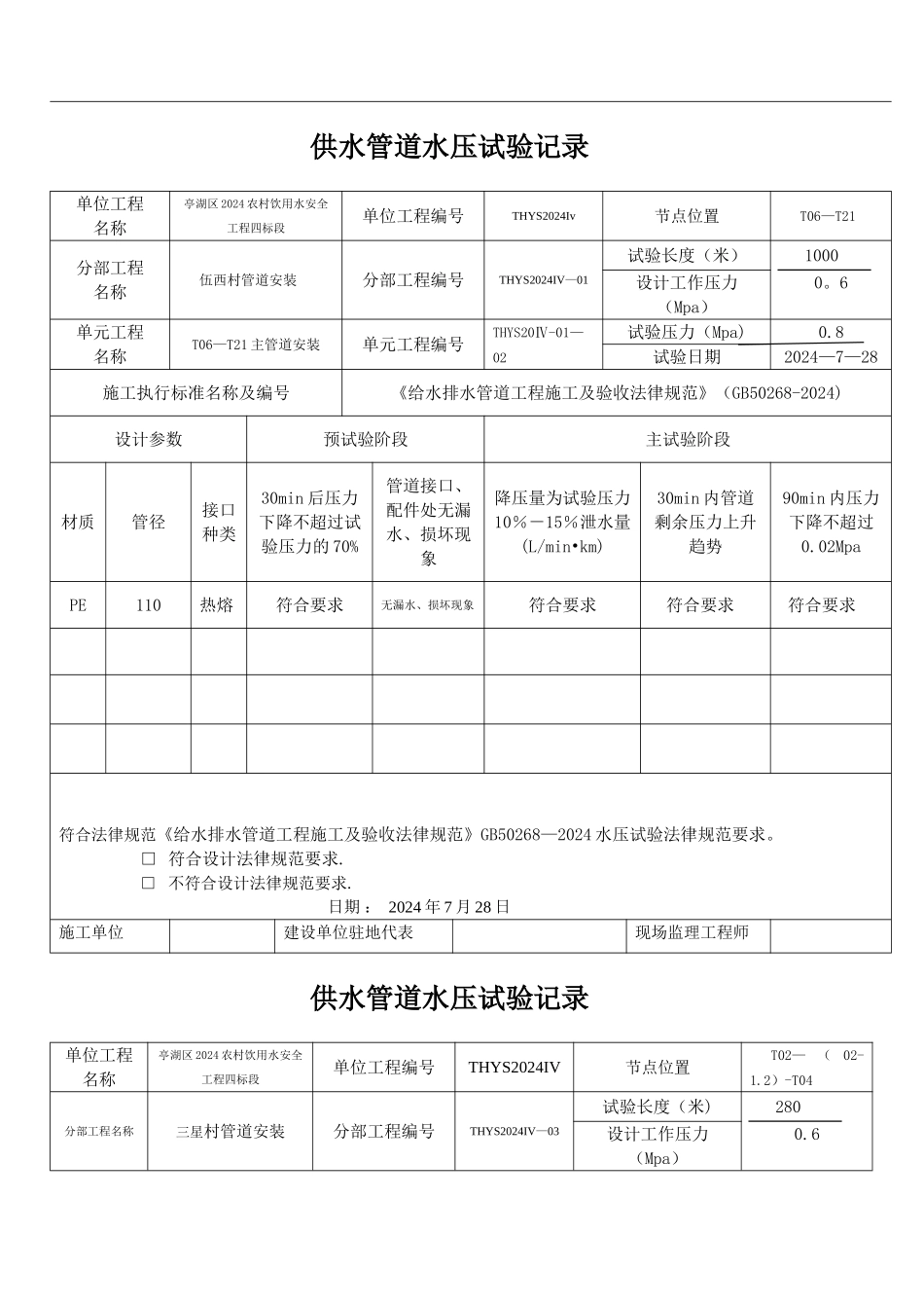 注水法试验记录表_第2页