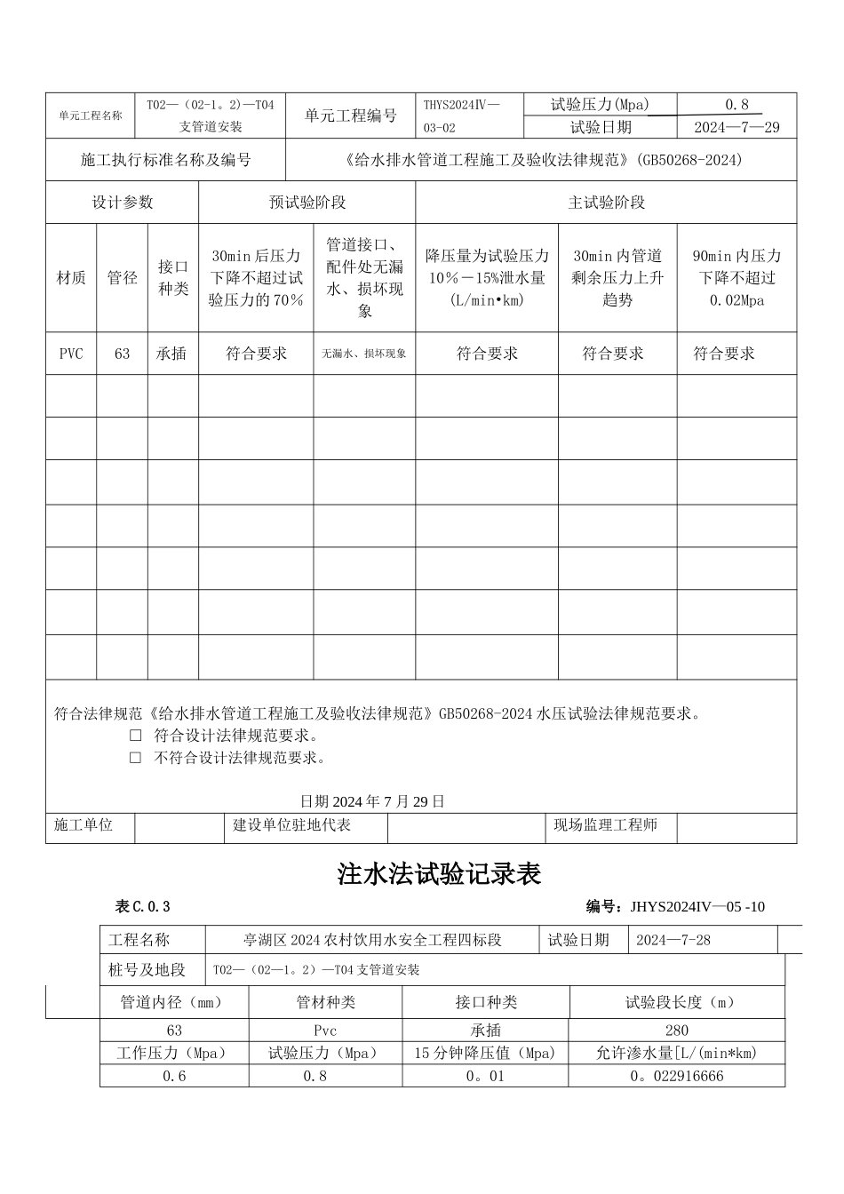 注水法试验记录表_第3页