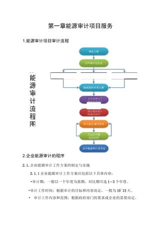 能源审计项目服务方案