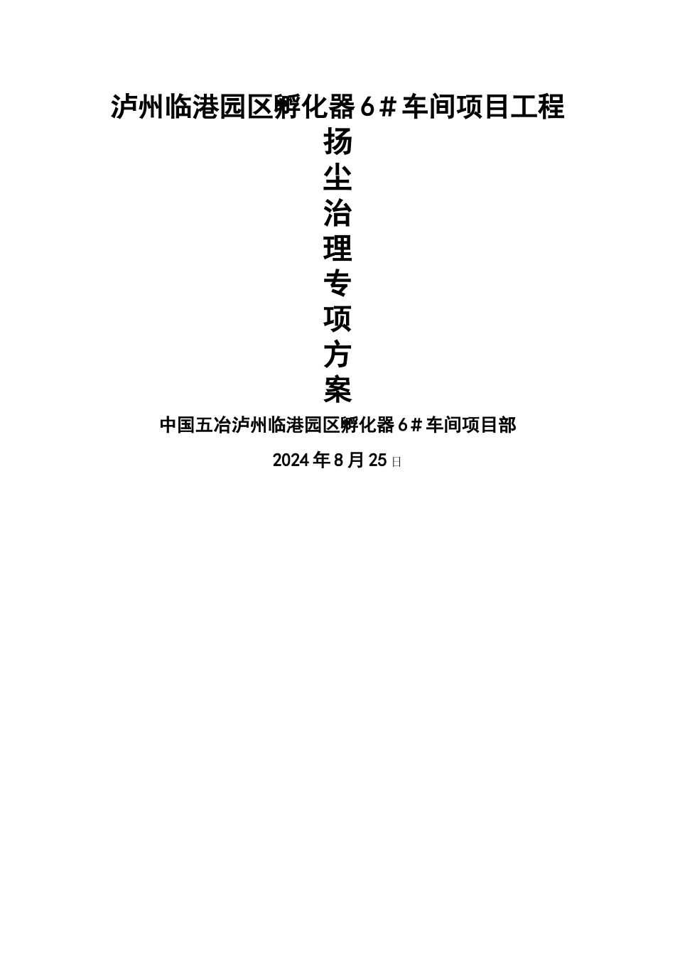 泸州工程扬尘治理专项方案_第1页