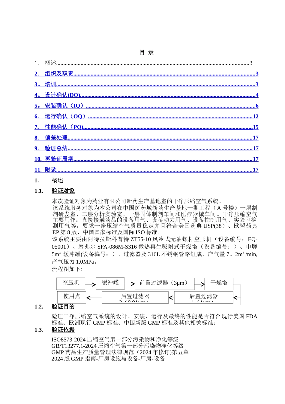 洁净压缩空气系统确认方案_第2页