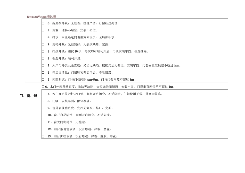样板间精装验收单_第2页