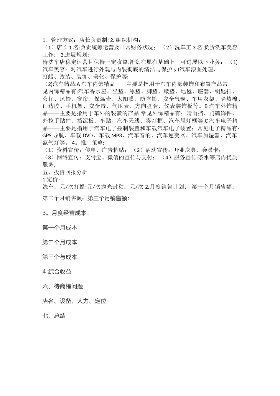 洗车店策划方案书34203_第2页
