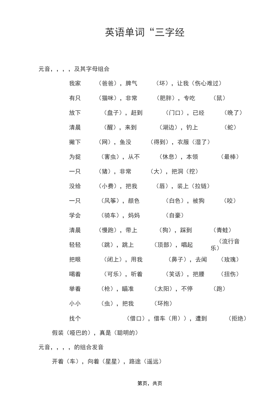 英语单词“三字经”_第1页